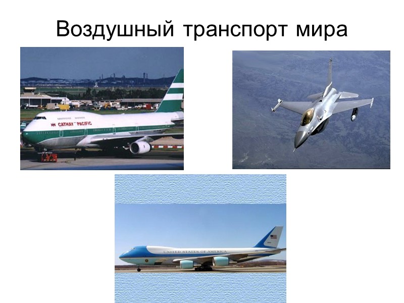 Воздушный транспорт мира
